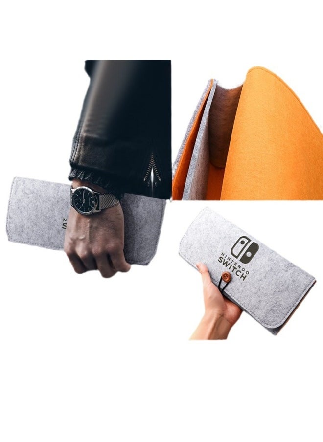 ماركة غير محددة حقيبة مستحضرات التجميل سبوت سريعة الإصدار لجهاز نينتندو سويتش Ns Accessories غطاء حماية لايت محمول وحقيبة وحدة تحكم الألعاب - لون المنتج: رمادي فاتح - الموديل: سويتش/OLED Universal  - Image 5