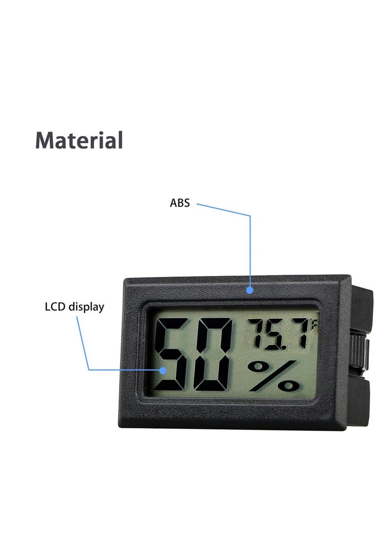 Veanic 4-Pack Mini Digital Temperature Humidity Meters Gauge Indoor Thermometer Hygrometer LCD Display Fahrenheit (℉) for Reptile Tank,Jars,Guitar Case,Greenhouse, Garden, Cellar, Fridge, Closet - Image 5