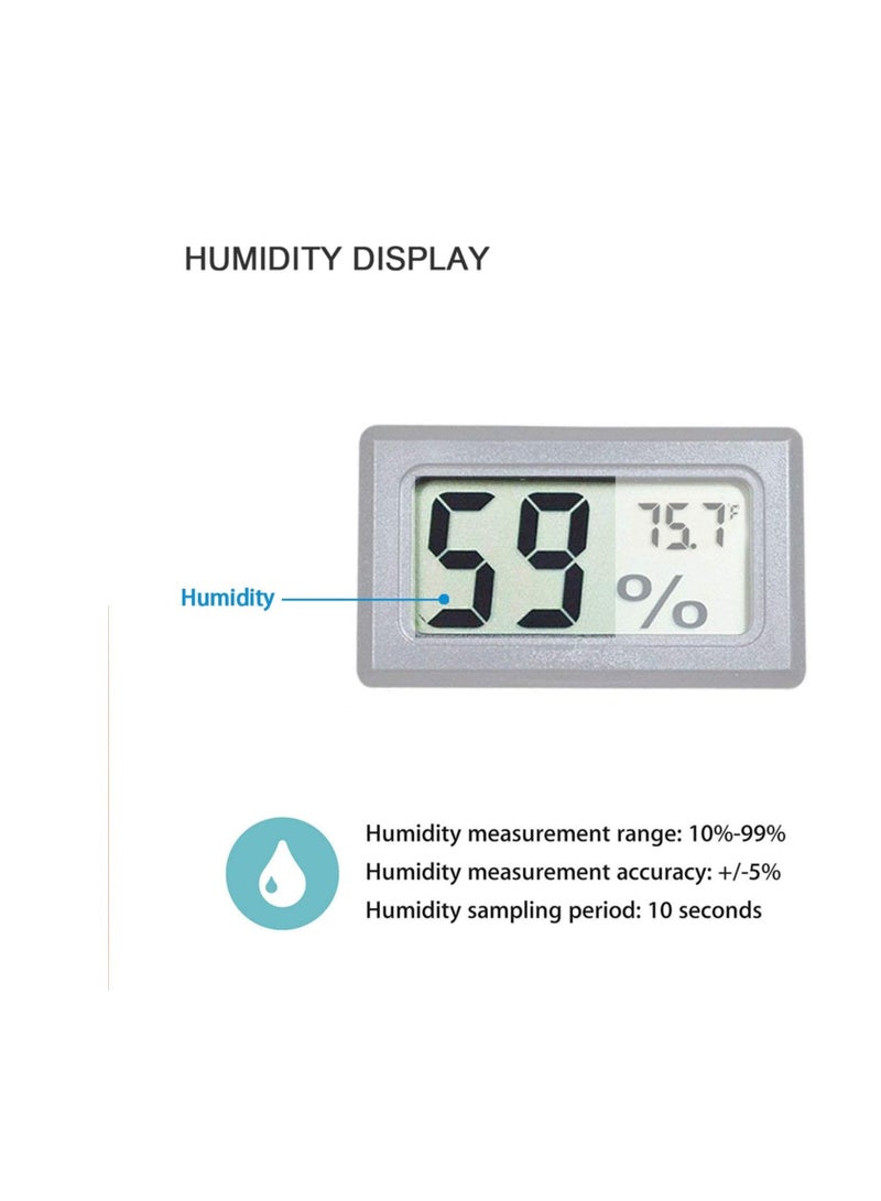 Veanic 4-Pack Mini Digital Temperature Humidity Meters Gauge Indoor Thermometer Hygrometer LCD Display Fahrenheit (℉) for Reptile Tank,Jars,Guitar Case,Greenhouse, Garden, Cellar, Fridge, Closet - Image 4