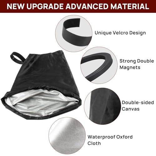 psler غطاء شاحن السيارة الكهربائية، غطاء قابس شاحن EV مع لاصق مغناطيسي لمعظم السيارات الكهربائية، مقاوم للماء، حماية من الشمس والأشعة فوق البنفسجية، المطر، الثلج، جميع أحوال الطقس (أسود) - Image 4