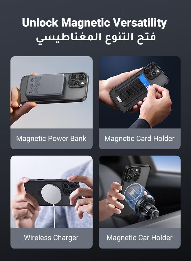 iPhone 15 Pro Max Magsafe Case Kickstand for, Strong Magnetic, Sturdy & Versatile Stand, Never Yellow, Military-Grade Drop Protection, iPhone 15 Pro Magnetic Stand Cover Anti-Fingerprint Anti-Scratch Black - Image 4