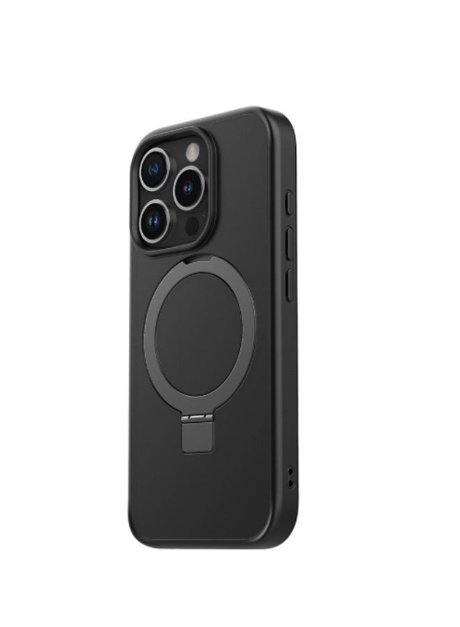 iPhone 15 Pro Max Magsafe Case Kickstand for, Strong Magnetic, Sturdy & Versatile Stand, Never Yellow, Military-Grade Drop Protection, iPhone 15 Pro Magnetic Stand Cover Anti-Fingerprint Anti-Scratch Black - Image 1