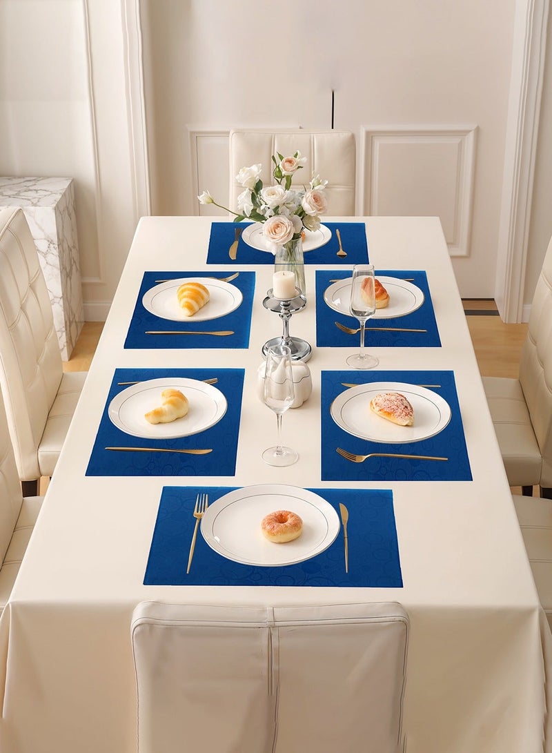 Kuber Industries Circle Print Fridge Mat|Waterproof Mat for Refrigerator|Easily Washable|Idol for Kichen, Cabinet, Table top|Set of 4|Blue - Image 2