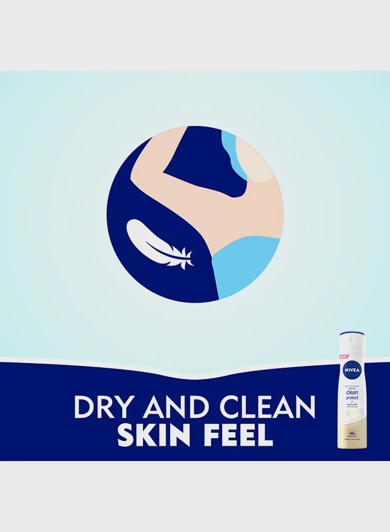 Nivea Nivea Clean Protect With Pure Alum, Spray 150Ml