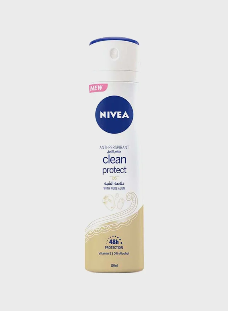 Nivea Nivea Clean Protect With Pure Alum, Spray 150Ml