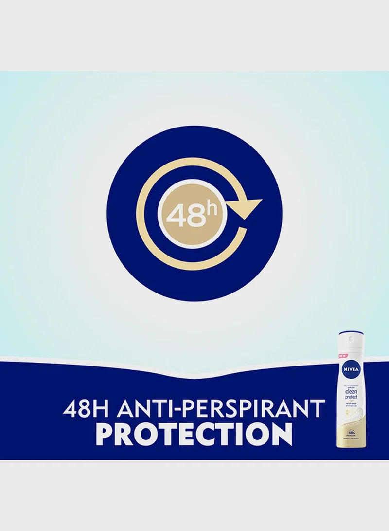 Nivea Nivea Clean Protect With Pure Alum, Spray 150Ml