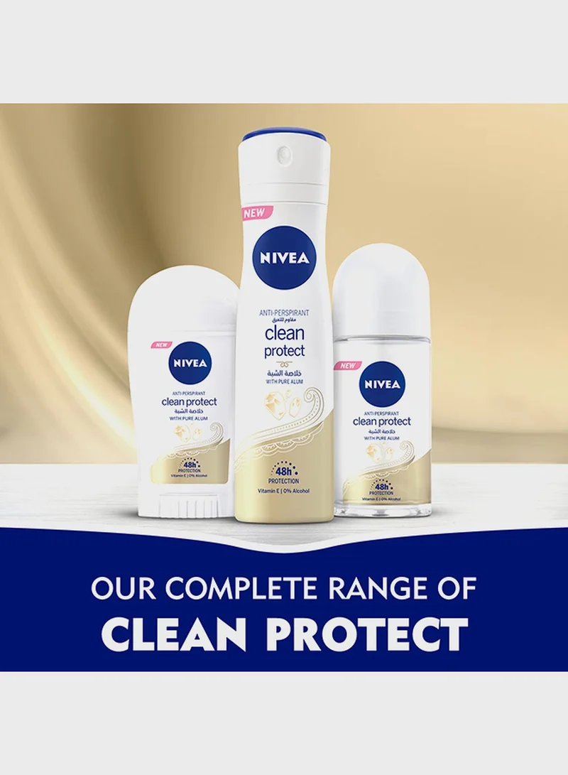 Nivea Nivea Clean Protect With Pure Alum, Spray 150Ml