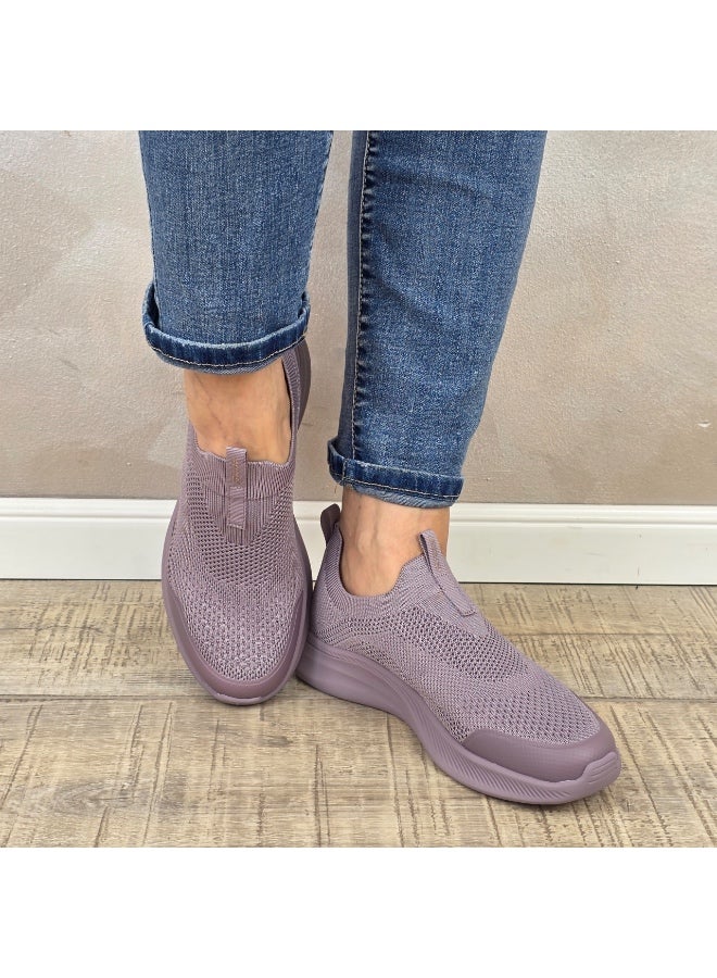 Skechers BOBS Sport Moda Flex Chill Dawn Memory Foam Women's Walking Shoes Lavender - Image 3