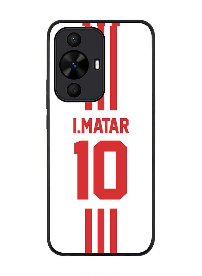 Stylizedd Rugged Black edge case for Huawei nova 12s / Huawei nova 11/ Huawei nova 12 Lite 4G, Slim fit Soft Cover - Football Team - UAE, Player Name - I.Matar - Image 1