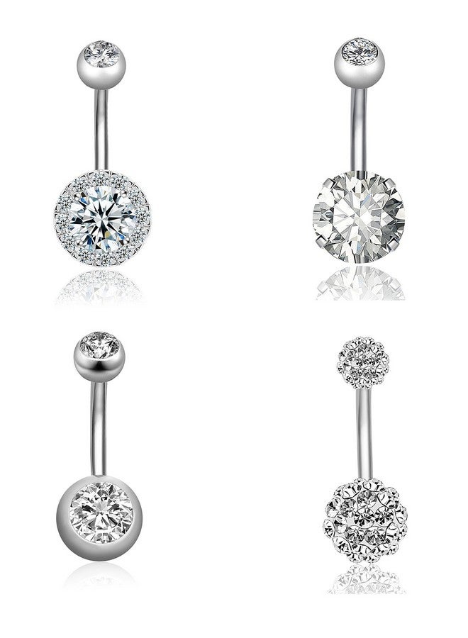 REVOLIA 14G Stainless Steel Belly Button Rings For Women Girls Navel Rings Cz Body Piercing - Image 2