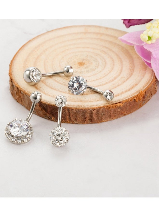REVOLIA 14G Stainless Steel Belly Button Rings For Women Girls Navel Rings Cz Body Piercing - Image 3