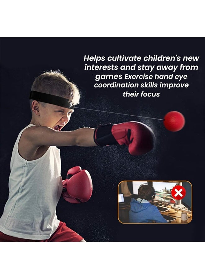 HOMESTAR Boxing Reflex Ball, Fight Ball, Reflex Boxing Equipment, Punching Ball, 3 Difficulty Level Boxing Ball with Headband for Improving Speed Reactions and Hand Eye Coordination - Image 3