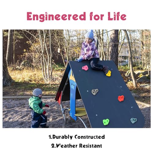 IFOYO Rock Climbing Holds, 20 Large Climbing Rocks for Indoor Outdoor Playground Set for Kids Over 4 Years Support 132lbs 60kg,Bright and Dark Color - Image 2