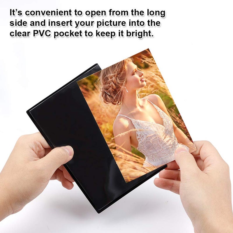 Tebik 38 Pack Magnetic Picture Frames  Holds 4 x 6 Inches Photos Pictures  Black Magnetic Photo Frames with Clear Pocket for Refrigerator Fridge  Locker  Office Cabinet - Image 3