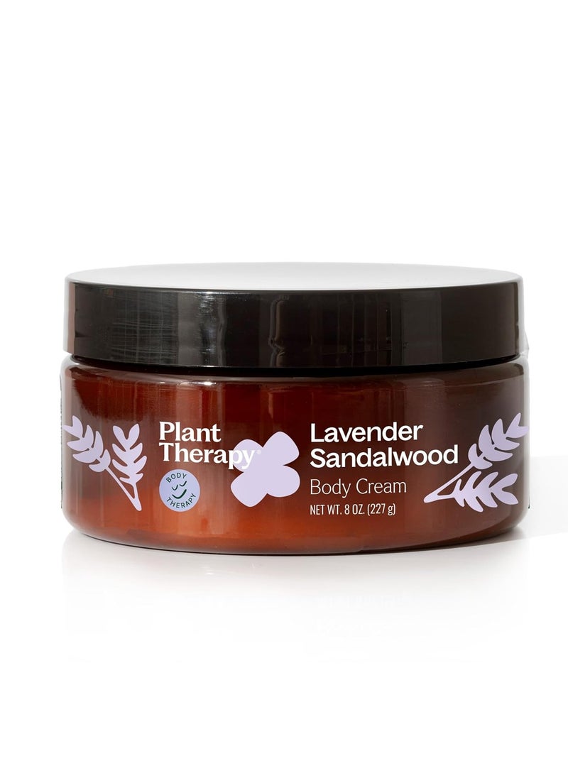 Plant Therapy Plant Therapy Lavender Sandalwood Body Cream 8 oz Restore Softness & Hydration, Vitamins and Antioxidants to Soften, Smooth, and Firm Skin  - Image 1