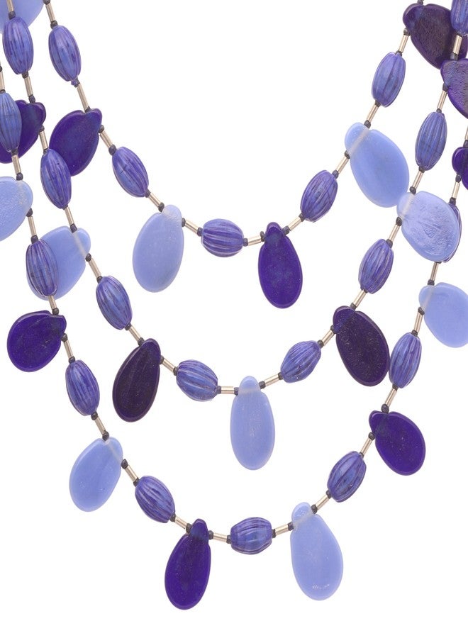 دي سي أيه قلادة نسائية من الزجاج الأزرق والأكريليك من دي سي إيه، رقم 4432 - Image 1