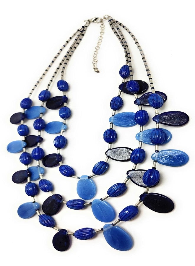 دي سي أيه قلادة نسائية من الزجاج الأزرق والأكريليك من دي سي إيه، رقم 4432 - Image 5