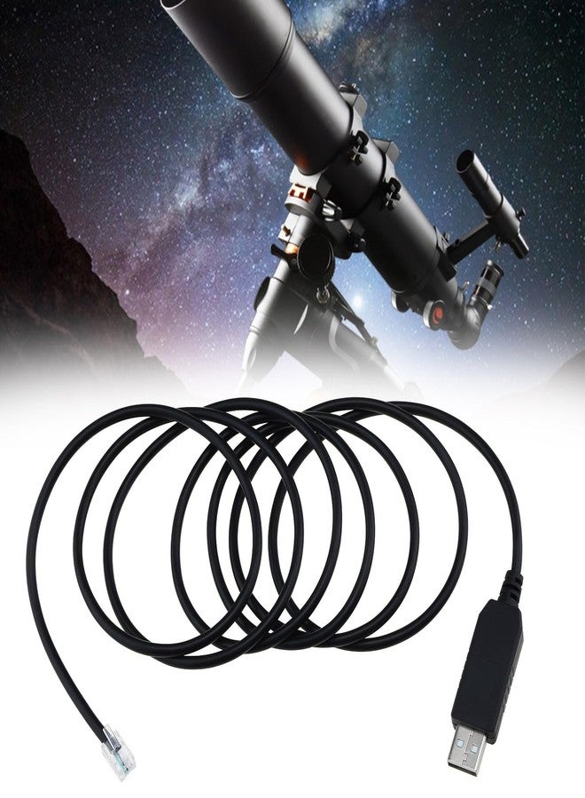 Micro Traders كابل ترقية ميكرو تريدرز USB إلى RJ9 تلسكوب 1.8م كابل نقل بيانات USB إلى RJ9 متوافق مع سيلسترون نيكستار 4SE نيكستار 6SE نيكستار 8 SE، أسود - Image 3