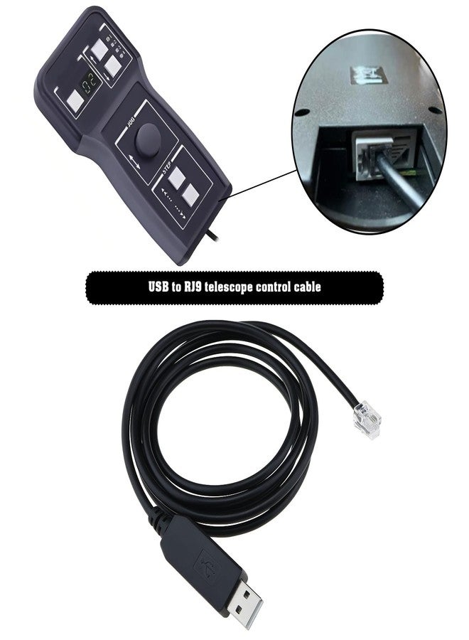 Micro Traders كابل ترقية ميكرو تريدرز USB إلى RJ9 تلسكوب 1.8م كابل نقل بيانات USB إلى RJ9 متوافق مع سيلسترون نيكستار 4SE نيكستار 6SE نيكستار 8 SE، أسود - Image 2