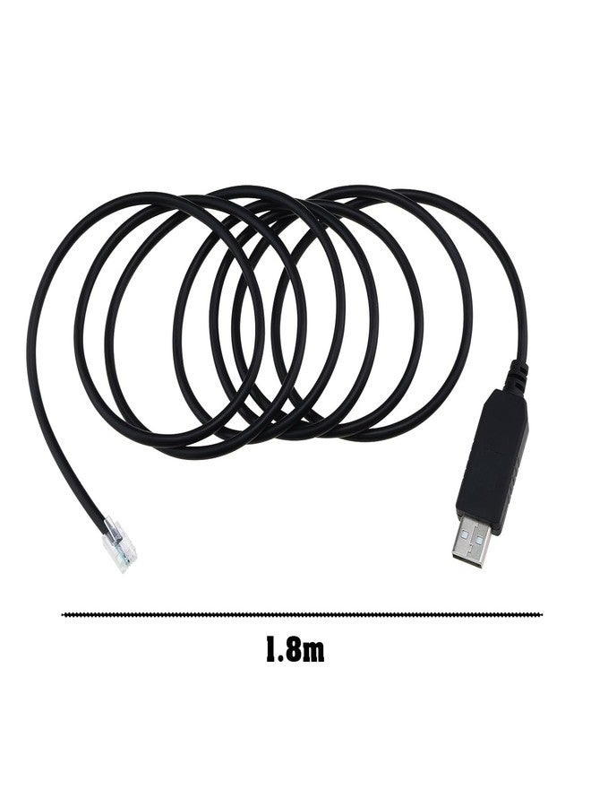 Micro Traders كابل ترقية ميكرو تريدرز USB إلى RJ9 تلسكوب 1.8م كابل نقل بيانات USB إلى RJ9 متوافق مع سيلسترون نيكستار 4SE نيكستار 6SE نيكستار 8 SE، أسود - Image 4