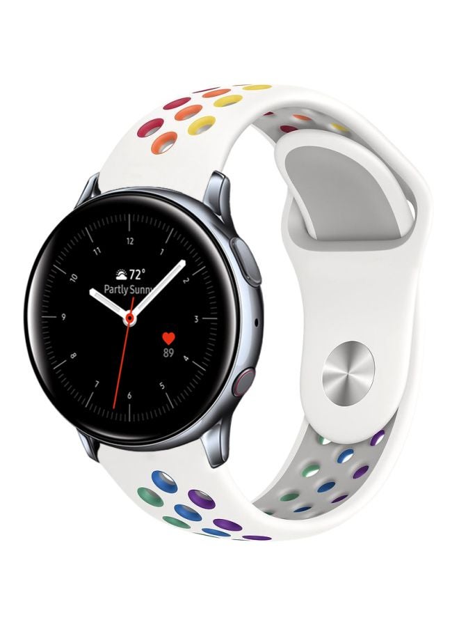 Perfii Replacement Band For Samsung Active 2 40/44Mm White Rainbow - Image 1
