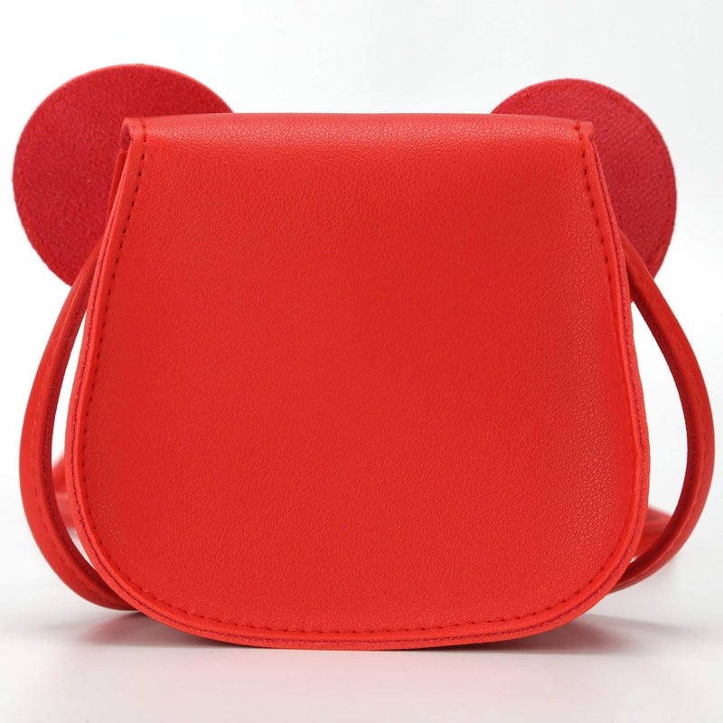 QiMing Little Mouse Ear Bow Crossbody Purse,PU Shoulder Handbag for Kids Girls Toddlers - Image 4