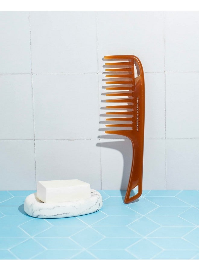 كريكيت مشط فك تشابك الشعر كريكت فائق النعومة للشعر الرطب والجاف - مدعم بالأرغان وزيت الزيتون والكيراتين، مشط واسع الأسنان مضاد للتجعد للشعر الكثيف والمجعد والطويل - Image 5