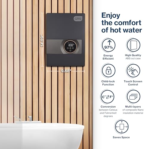 Grès GRS Tankless Water Heater Electric 13KW 240V | Easy to Install Electric Heater with Digital Display | Whole House Water Tank for Shower, Kitchen, Bathroom, Sink, and more - Image 3