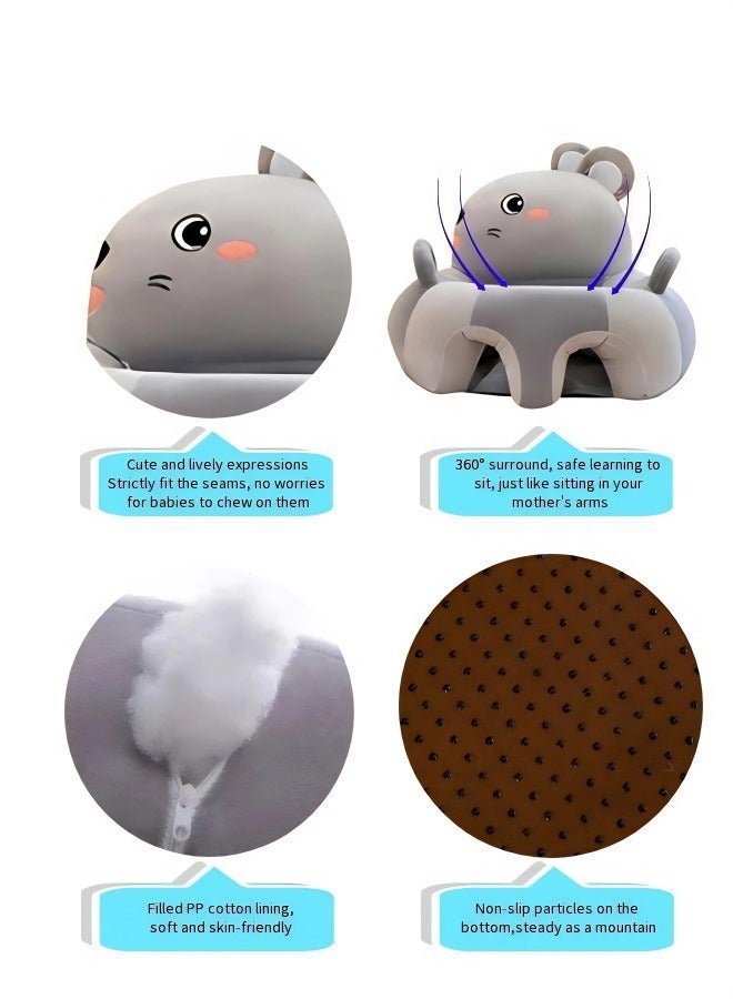 Vixplorn Baby Chair Baby learning sitting seat, baby sofa toys, baby learning chair, cartoon cute plush newborn sofa, crystal velvet fabric, PP cotton filling, toddler children gift, suitable for baby children  - Image 5
