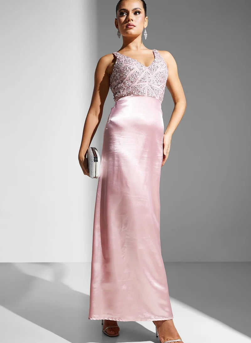 Namshi x Embellished Bodice Dress