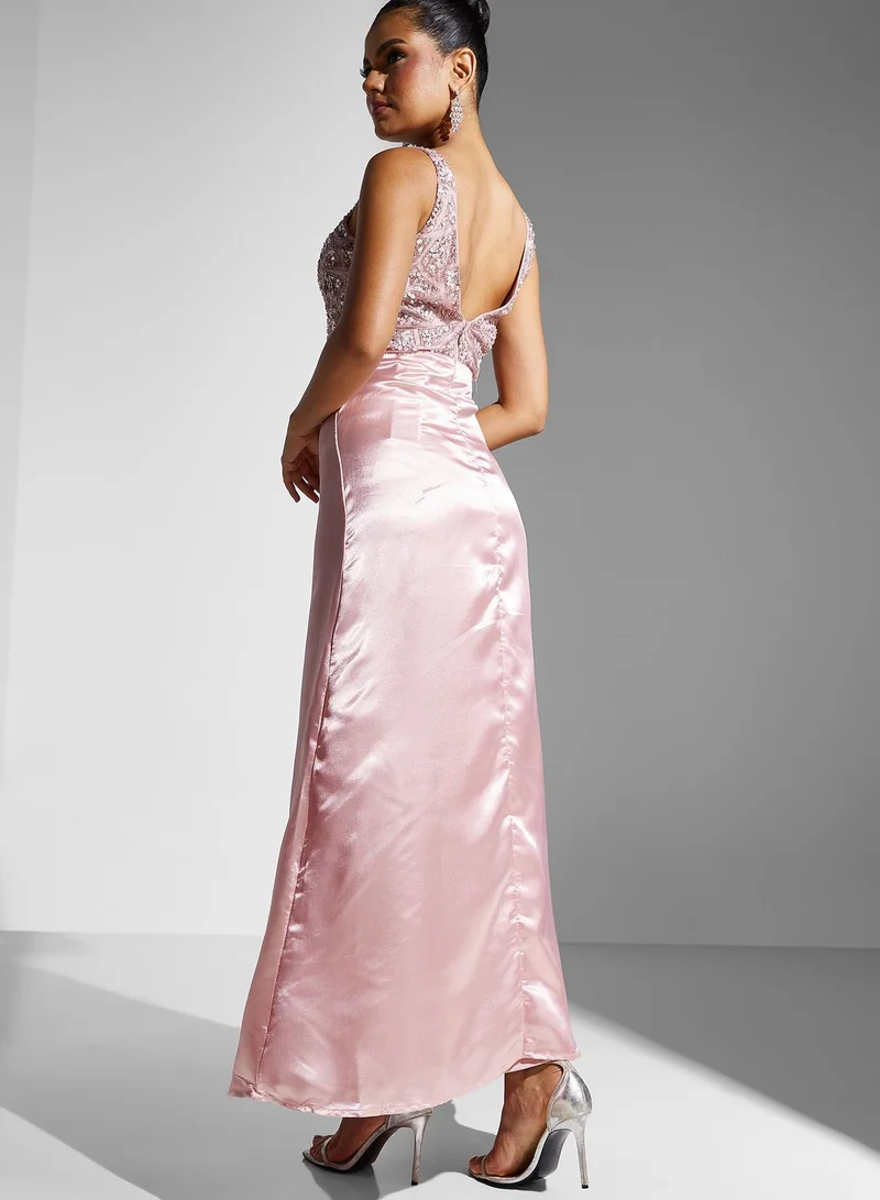 Namshi x Embellished Bodice Dress