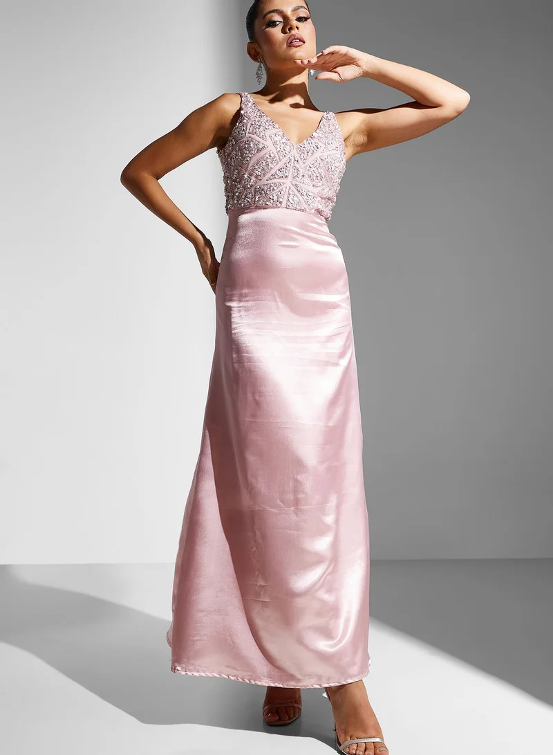 Namshi x Embellished Bodice Dress