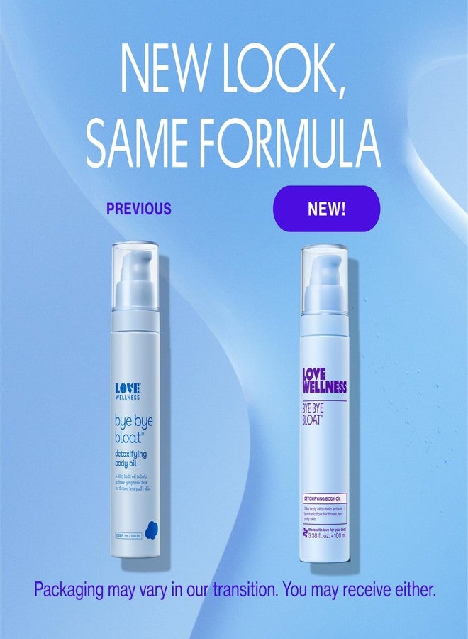 Love Wellness Bye Bye Bloat Detoxifying Body Oil | Lymphatic Drainage Oil to Hydrate, Depuff & Awaken Skin | Reduce Swelling Massage Oil for Women with Peppermint, Grapefruit & Rosemary Oil |100 mL - Image 2