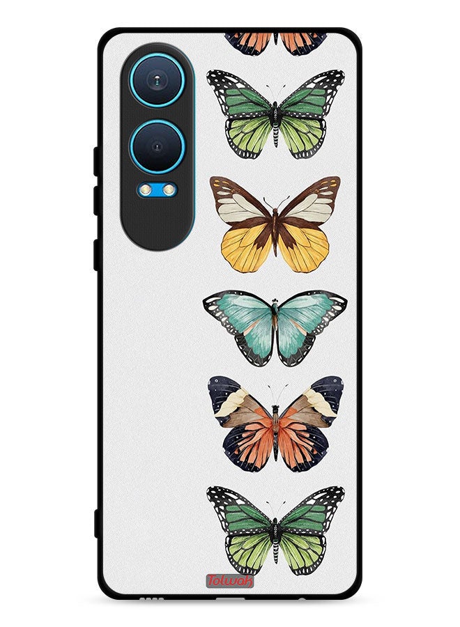 Tolwak OnePlus Nord CE4 Lite 5G Protective Case Cover Four Butterflies  - Image 1