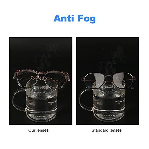 Lasmex Stylish Safety Glasses Goggles for Women Girls Anti-fog Glasses Protective Eyewear Clear Glasses - 2 Pack Blue +Tortoise - Image 3