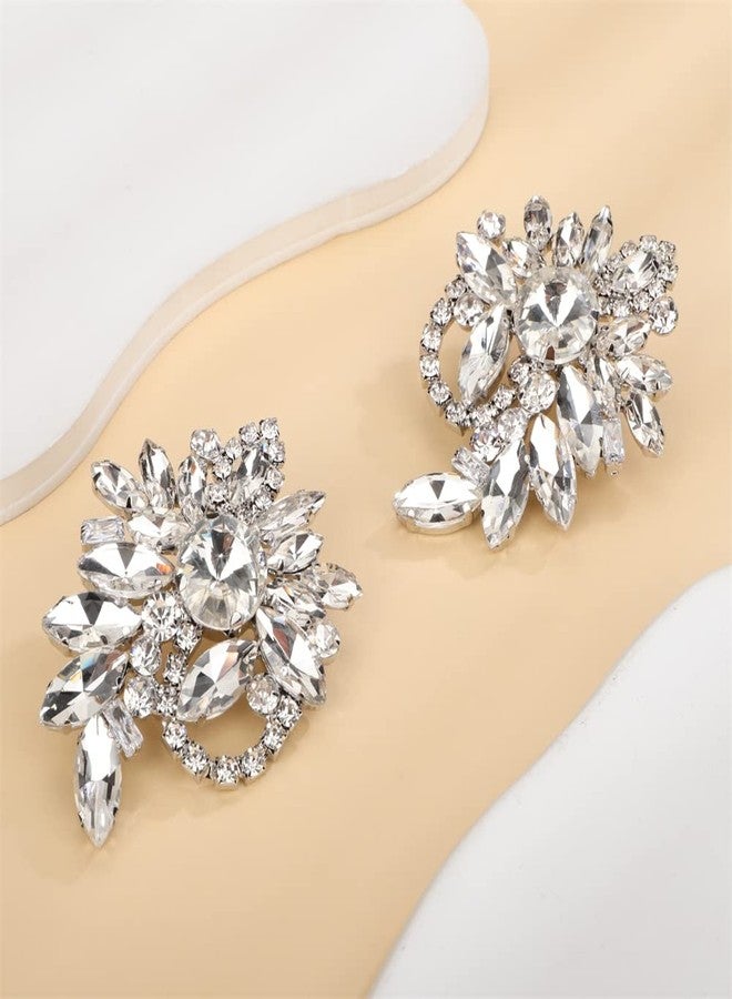 سيثر أقراط مرصعة بأحجار الراين للنساء، أقراط كريستالية كبيرة متدلية، مجوهرات مثالية لحفلات التخرج والهالوين والكريسماس، هدية رائعة - Image 5