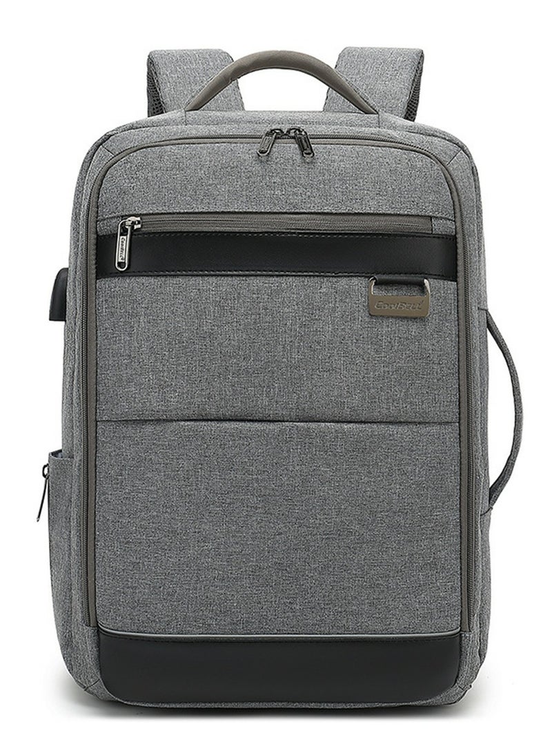 كول بيل رجل كبير قدرة خارجيّ حقيبة ظهر وقت فراغ حاسوب محمول حقيبة رماديّ - Image 1