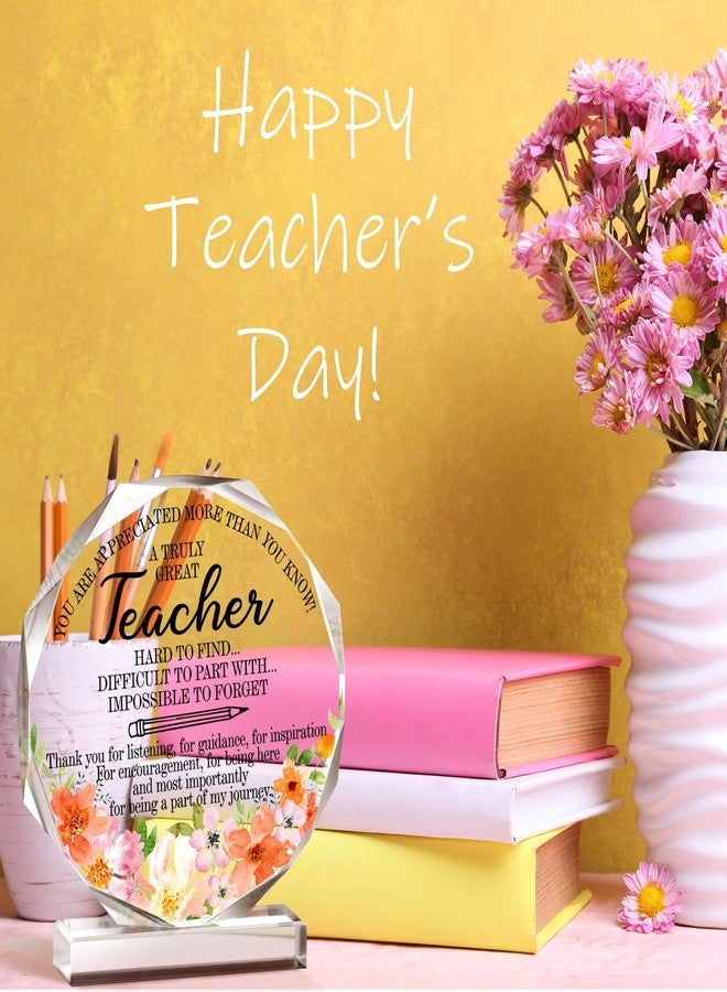Perthlin Best Teacher Appreciation Gifts for Women Acrylic Thank You Teacher Gift from Student Graduation End of Year Teachers for Present Office Desk Decor Paperweight Keepsake(Nonagon Pencil) - Image 5