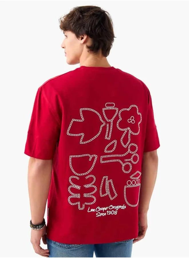 Lee Cooper Lee Cooper Embroidered T-shirt with Crew Neck
