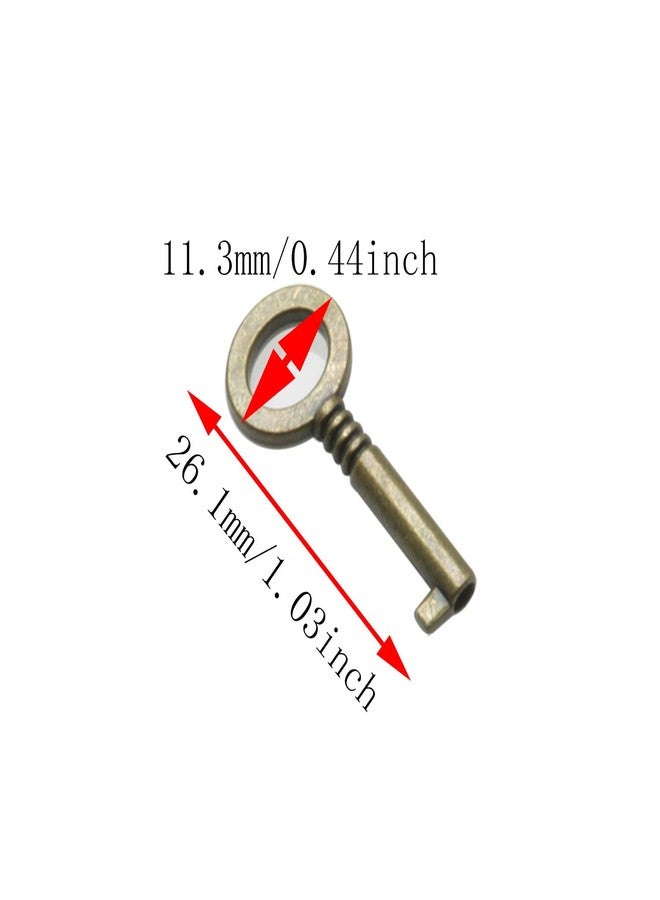 DGBRSM 6pcs Retro Mini Lock Replacement Key, Suitable for Universal Keys Such As Mini Bear Locks, Heart Locks, Etc. - Image 2