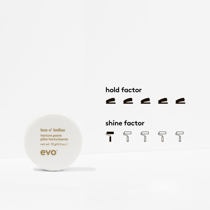 EVO Box O' Bollox Texture Paste - Travel Size Extra Strong Hold Texture Paste For Definition, Texture, Style Control & Super Matte Finish - 0.5oz - Image 4