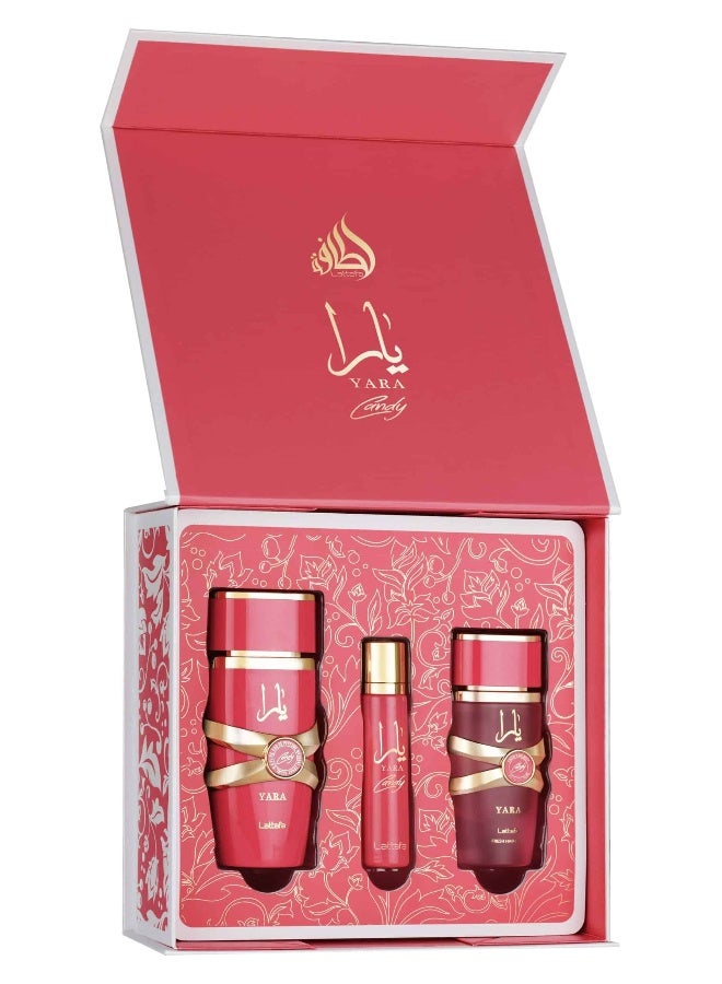 Lattafa Giftset Yara Candy - 12Ml -Hairmist - Image 1