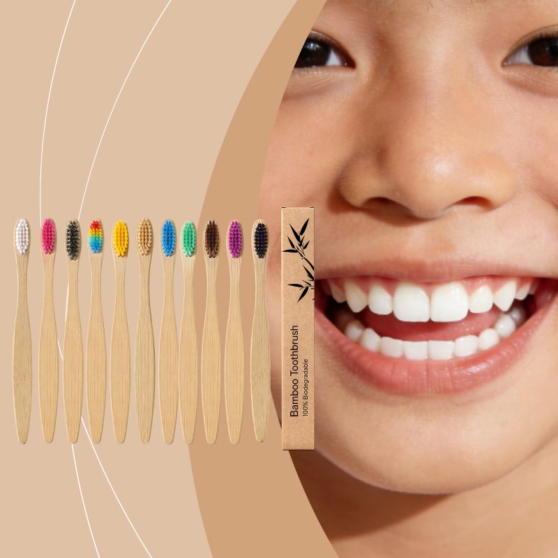 Gentle Bamboo Toothbrush with Comfortable Handle for Daily Use - Image 1
