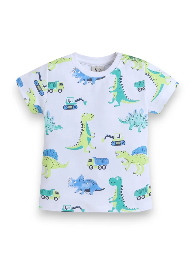 فكتور اند جين Infant Boys Dinosaur Print Cotton Pajama Set