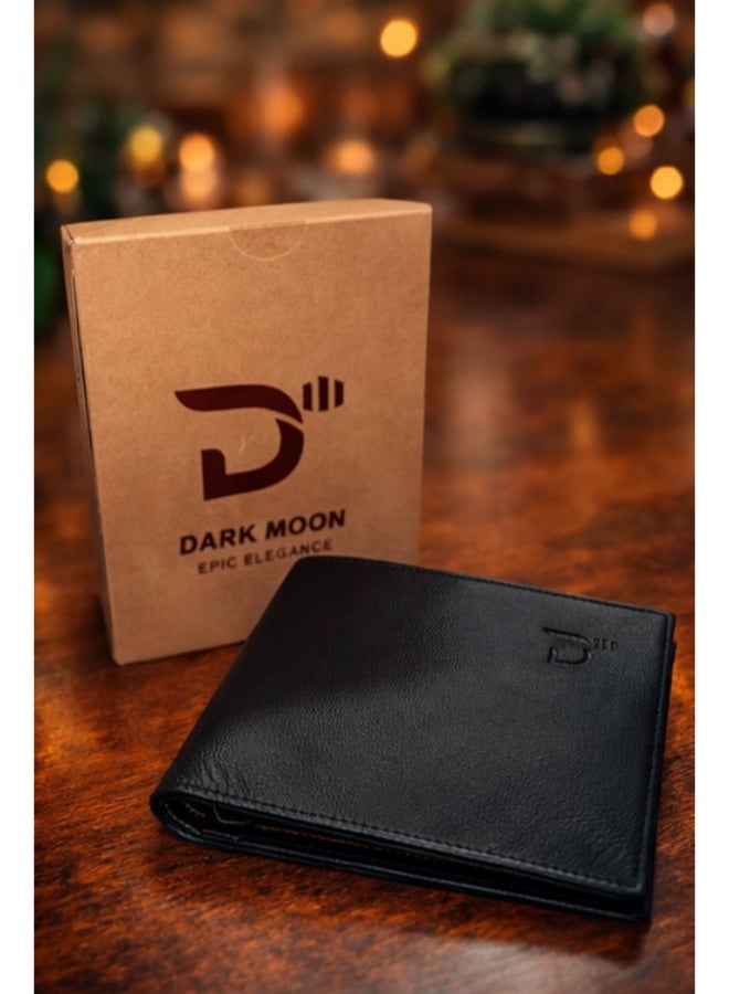 Dark Moon Black Genuine Leather Wallet - Image 4