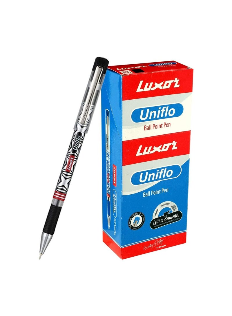 Luxor UNIFLO Ball Pen Blue 20s Box And UNIFLO Ball Pen Black 20s Box - Image 2