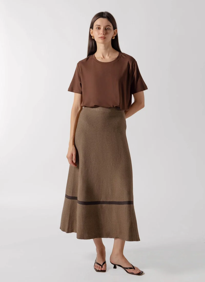 شايبس SOFT CHEVRON MIDI SKIRT