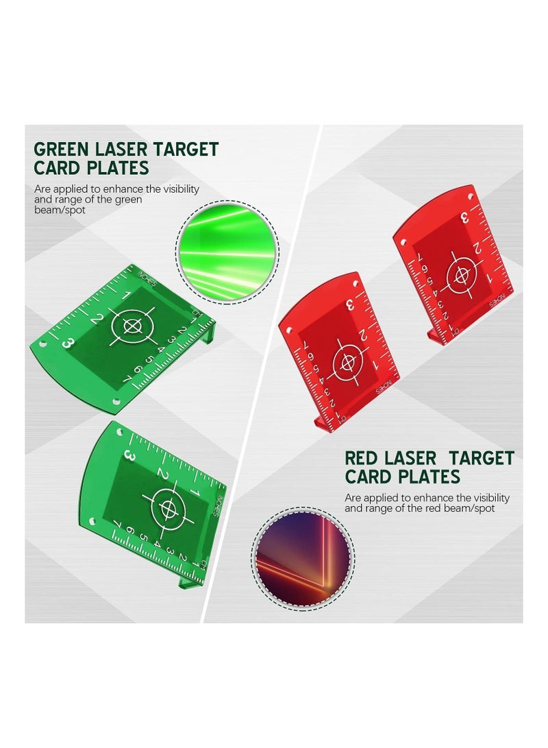 Y&D KASTWAVE 4 Pieces Laser Targets Magnetic Floor Plate Card, Stand for Green or Red Level to Enhance the Visibility - Image 3