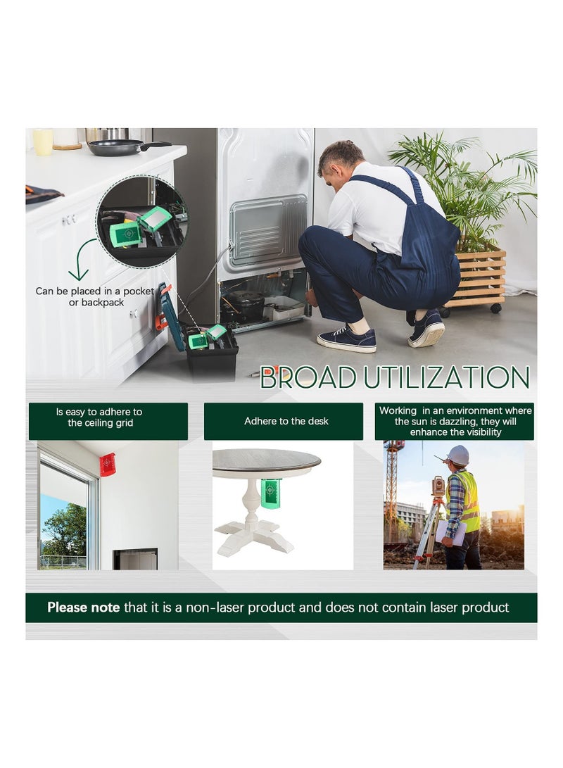 Y&D KASTWAVE 4 Pieces Laser Targets Magnetic Floor Plate Card, Stand for Green or Red Level to Enhance the Visibility - Image 5