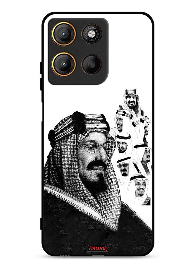 Tolwak Motorola Moto G15 Protective Case Cover Kings Of Saudi Arabia BW Poster Art
